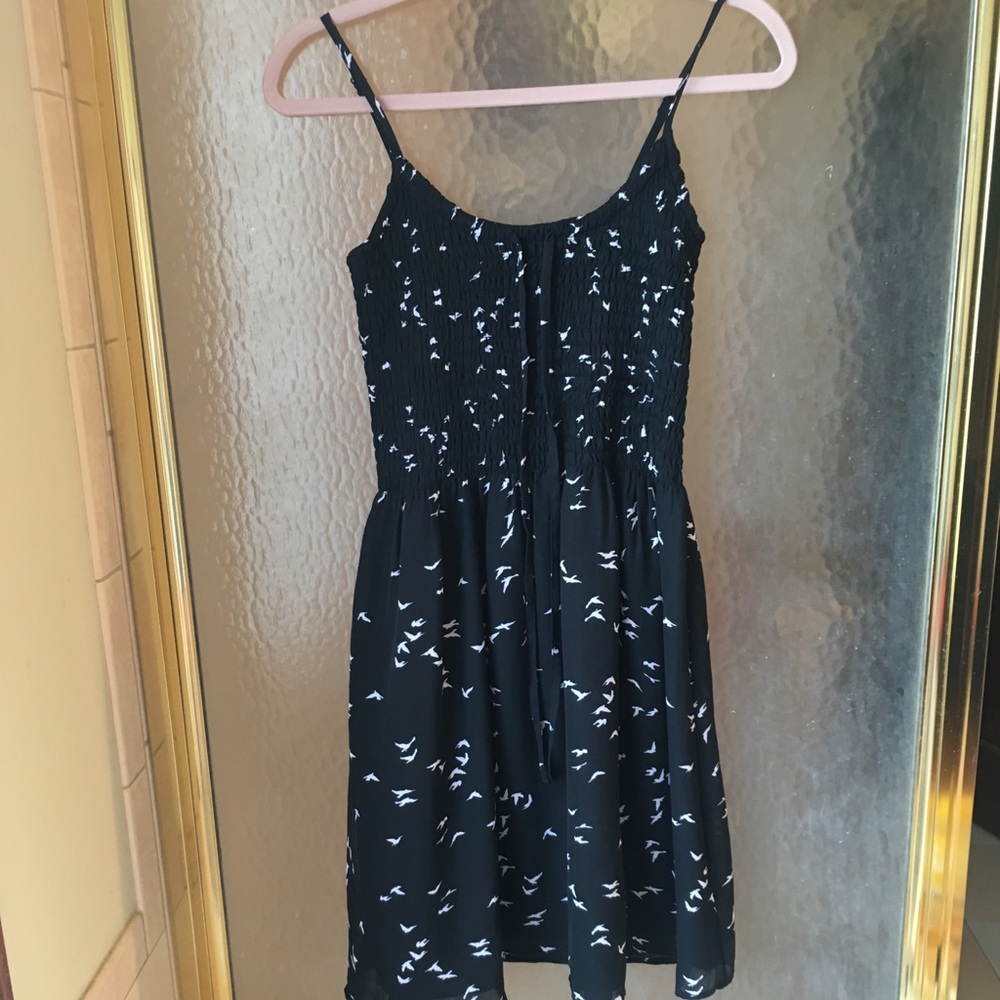 Black Bird Printed Sundress